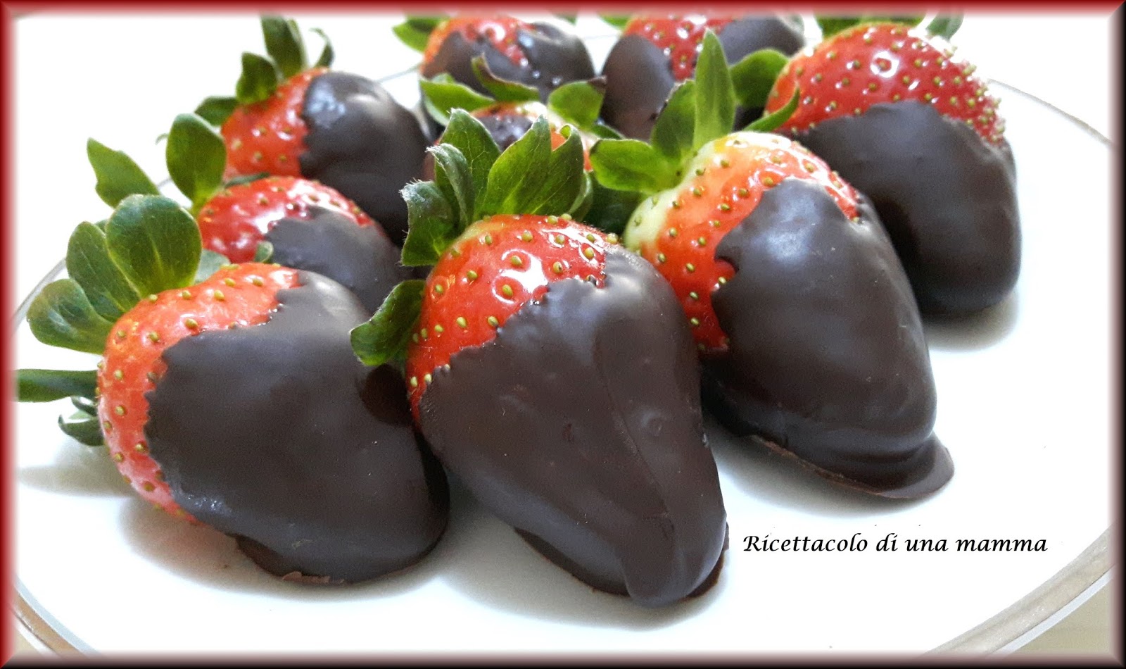 Fragole al cioccolato fondente