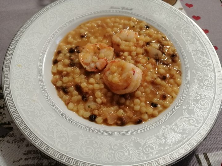 Fregola sarda ai gamberi