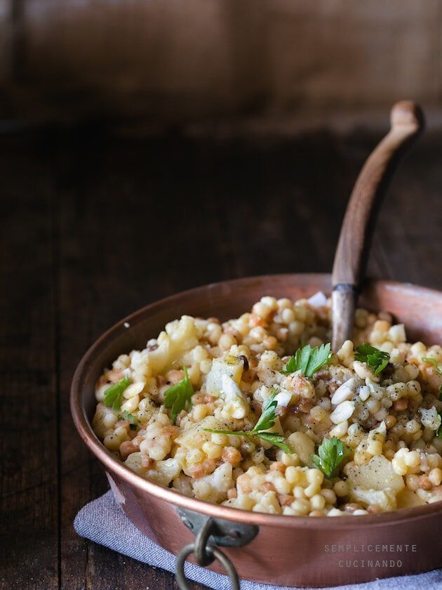 Fregola sarda con verdure e zafferano