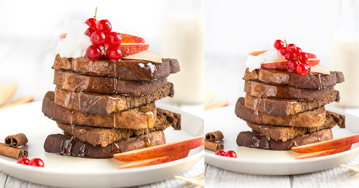 FRENCH TOAST VEGANO alla CANNELLA – al forno e senza glutine