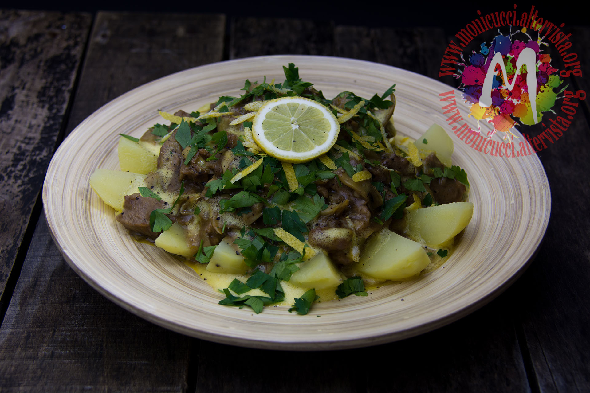 Fricassea di vitello con patate e carciofi