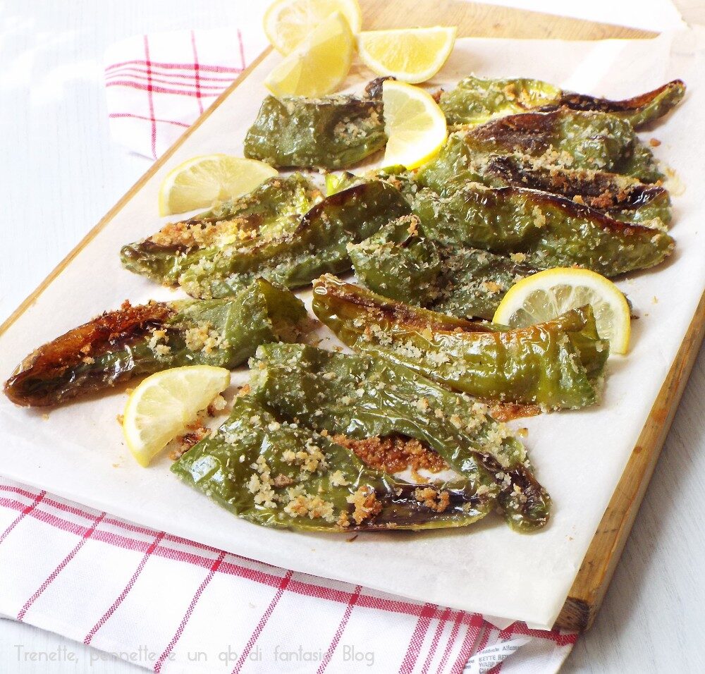 Friggitelli gratinati al forno, pronti in pochi minuti
