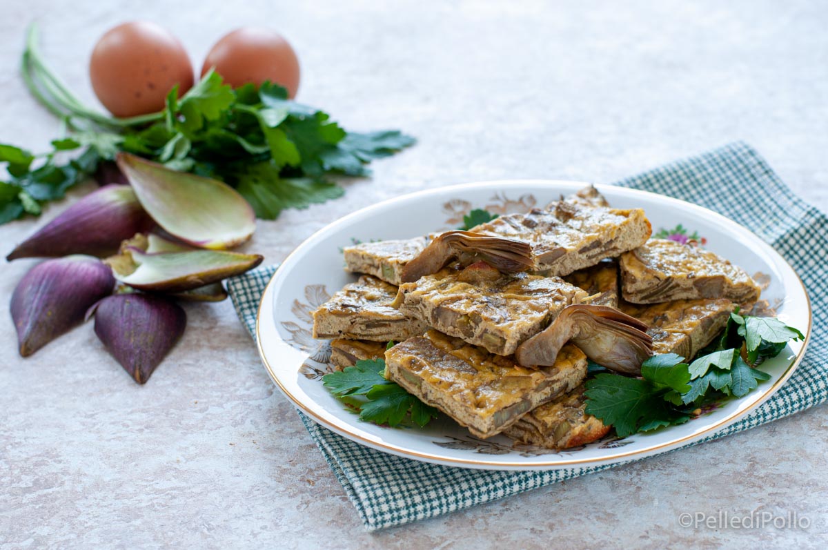 Frittata ai carciofi cotta al forno