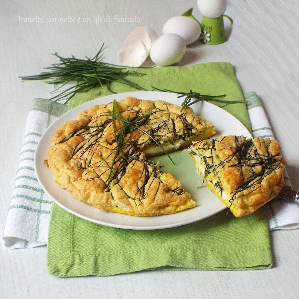 Frittata al forno con agretti e scamoza