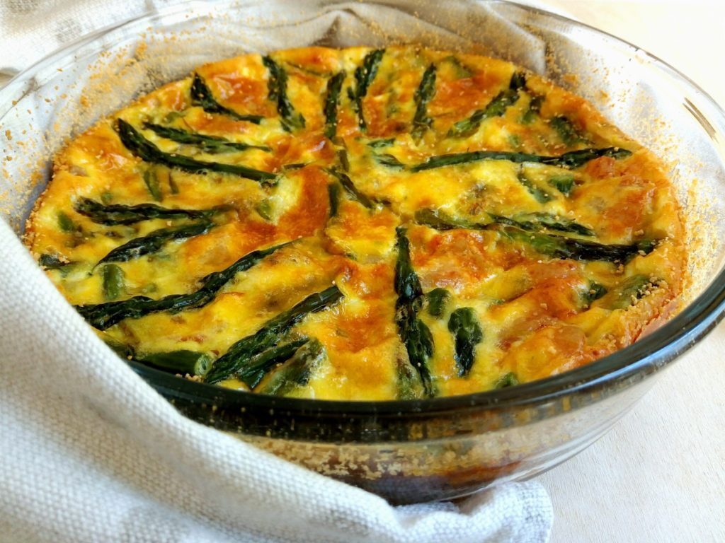 Frittata al forno con asparagi e ricotta