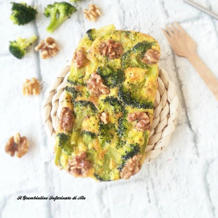 Frittata al forno con broccoli e noci