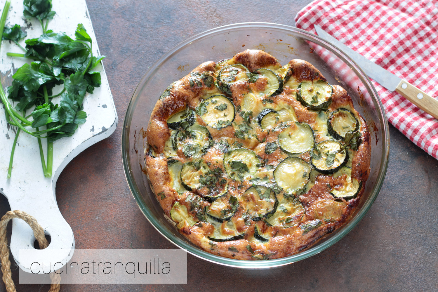 Frittata al forno con porri e zucchine