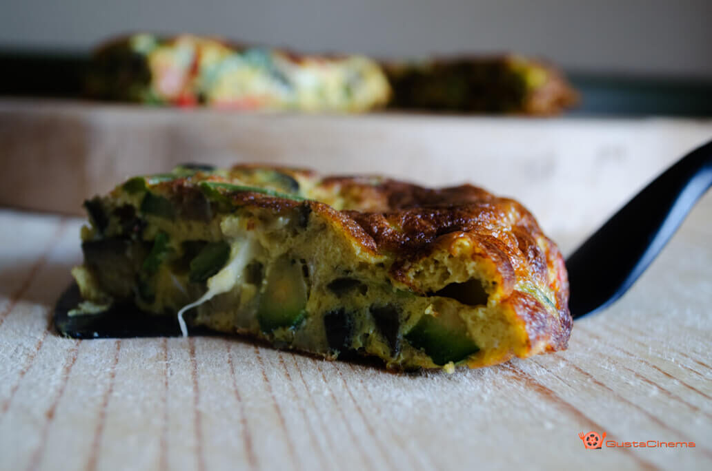 Frittata alle verdure con cuore filante