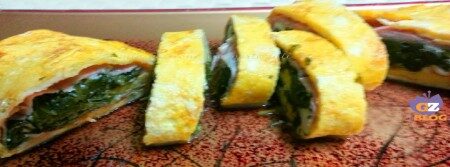 Frittata arrotolata di spinaci e ricotta,