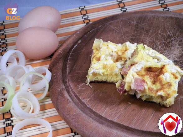 Frittata con aglio porro