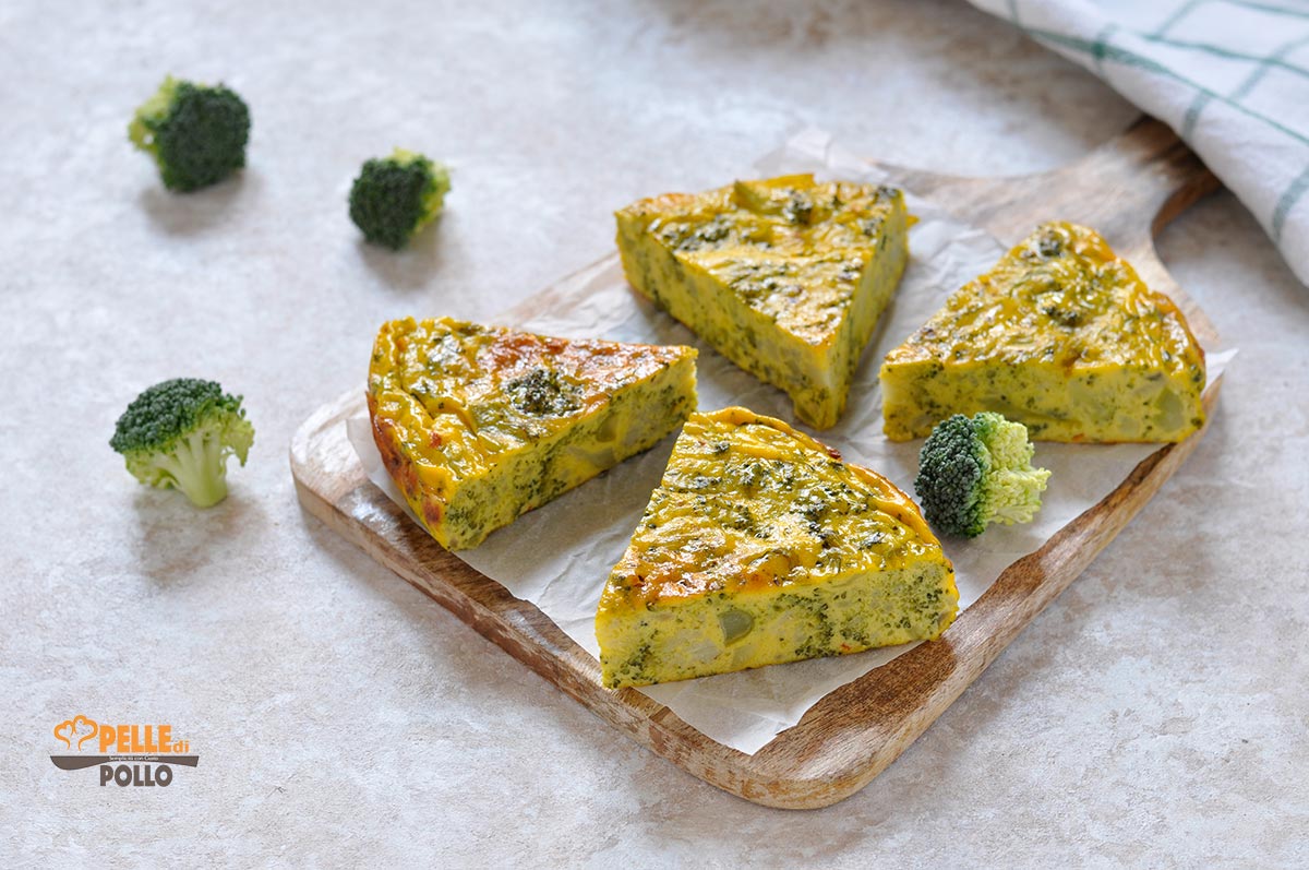 Frittata con broccoletti cotta al forno
