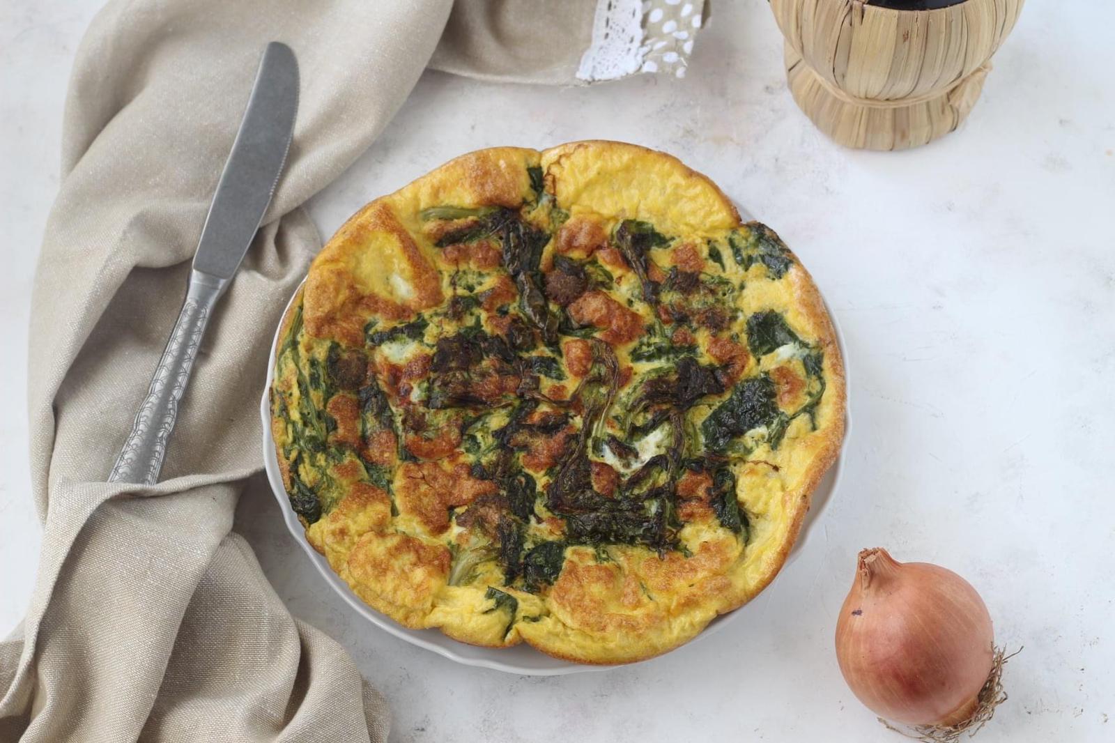 Frittata con cime di rapa