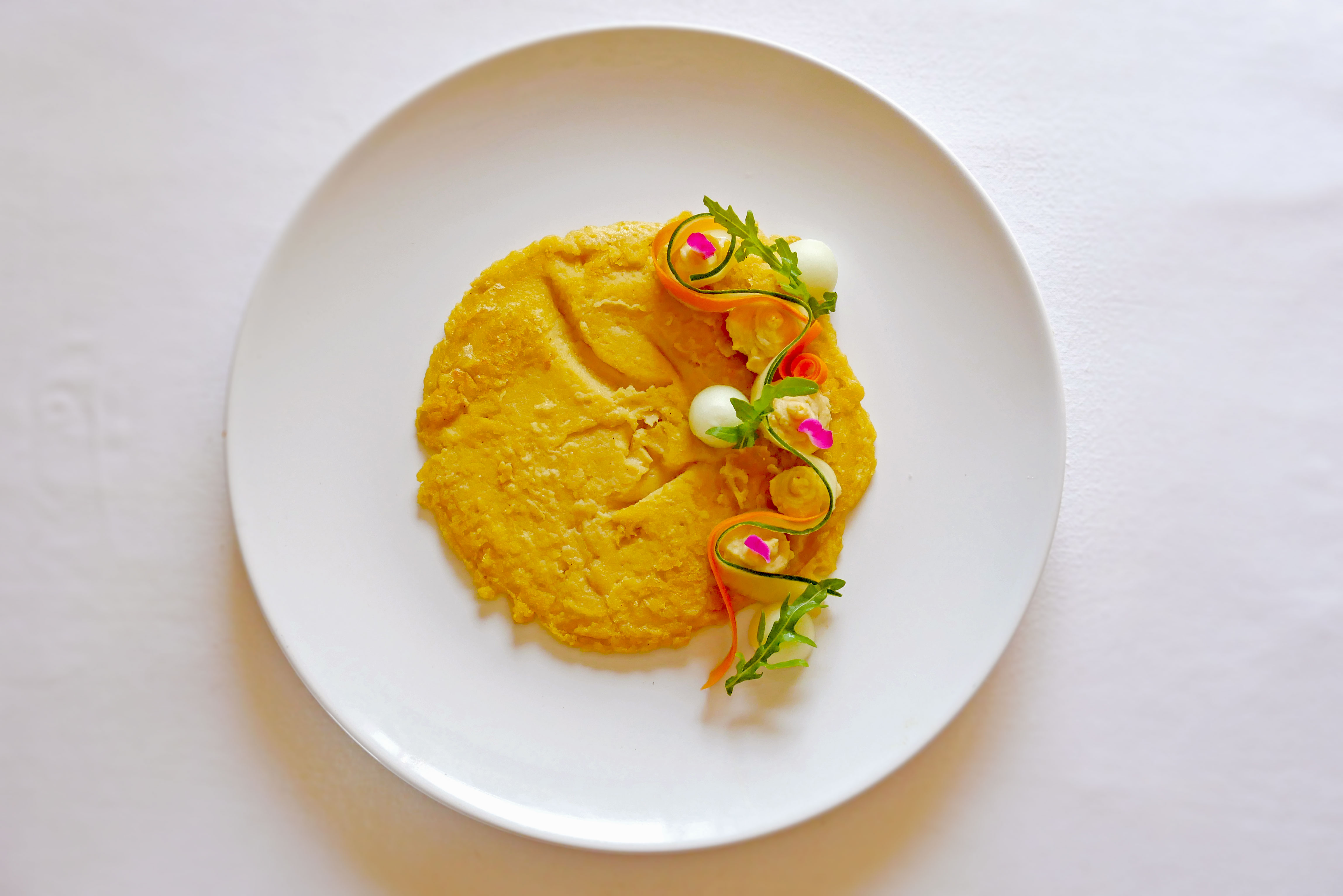 Frittata con farina di ceci con curcuma e curry