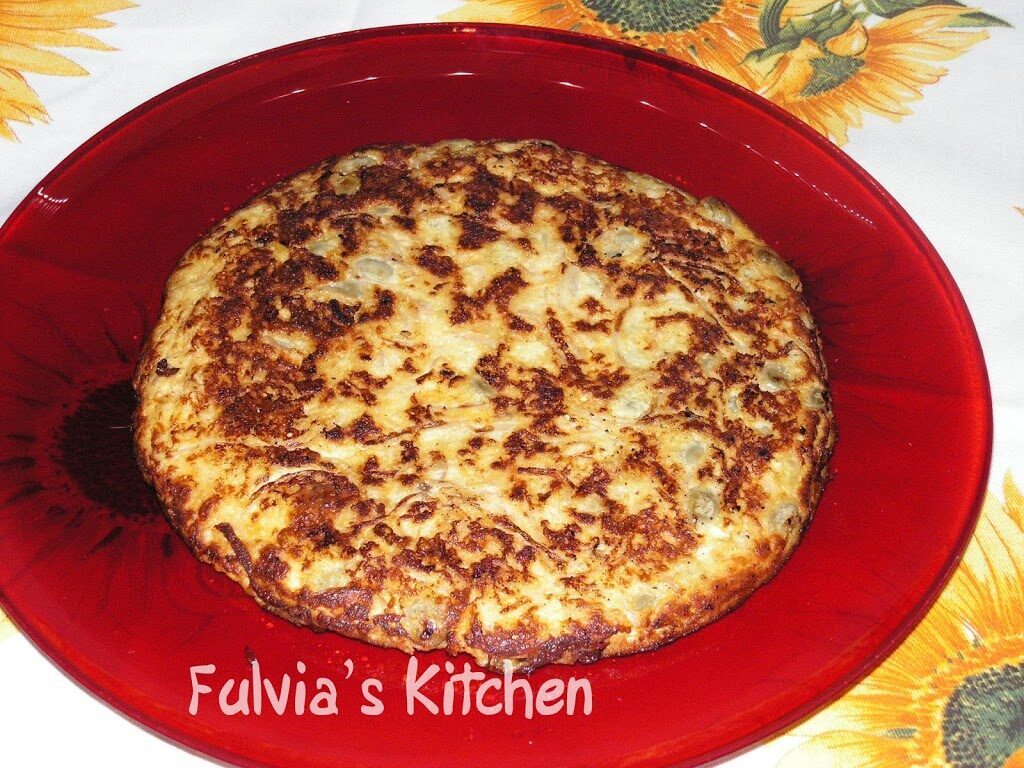 Frittata con favette e germogli di soia