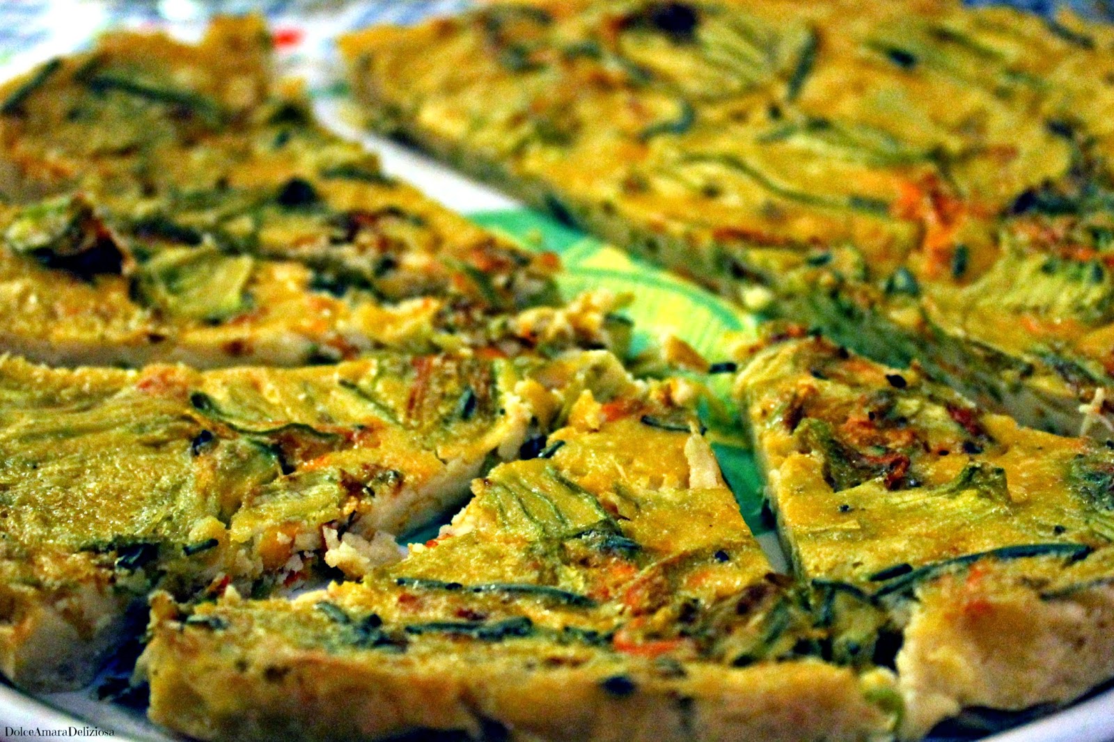Frittata con fiori di zucca