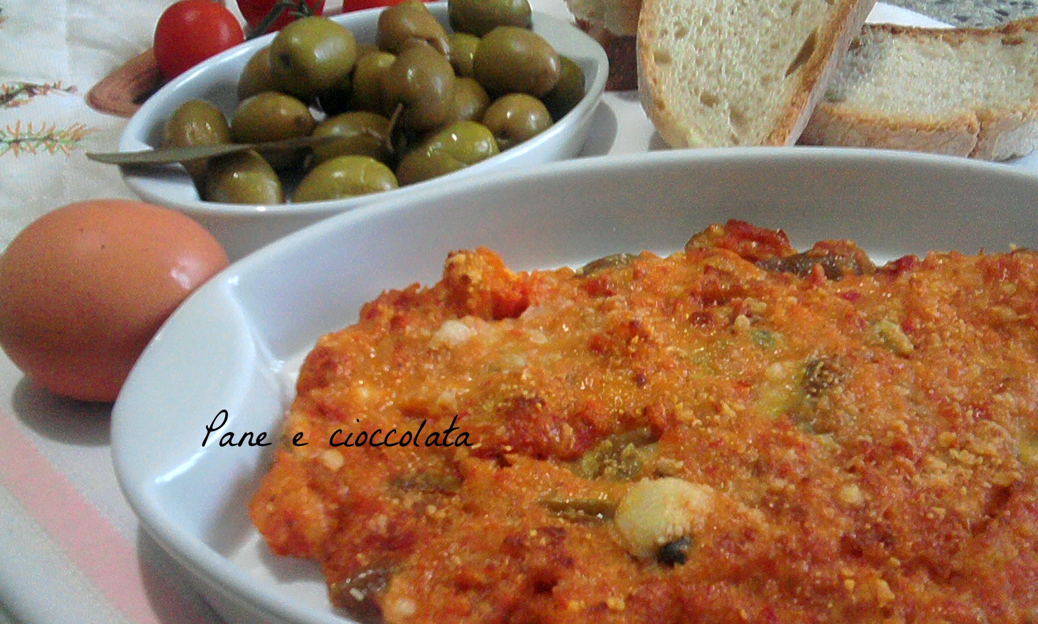 Frittata con pane raffermo al forno