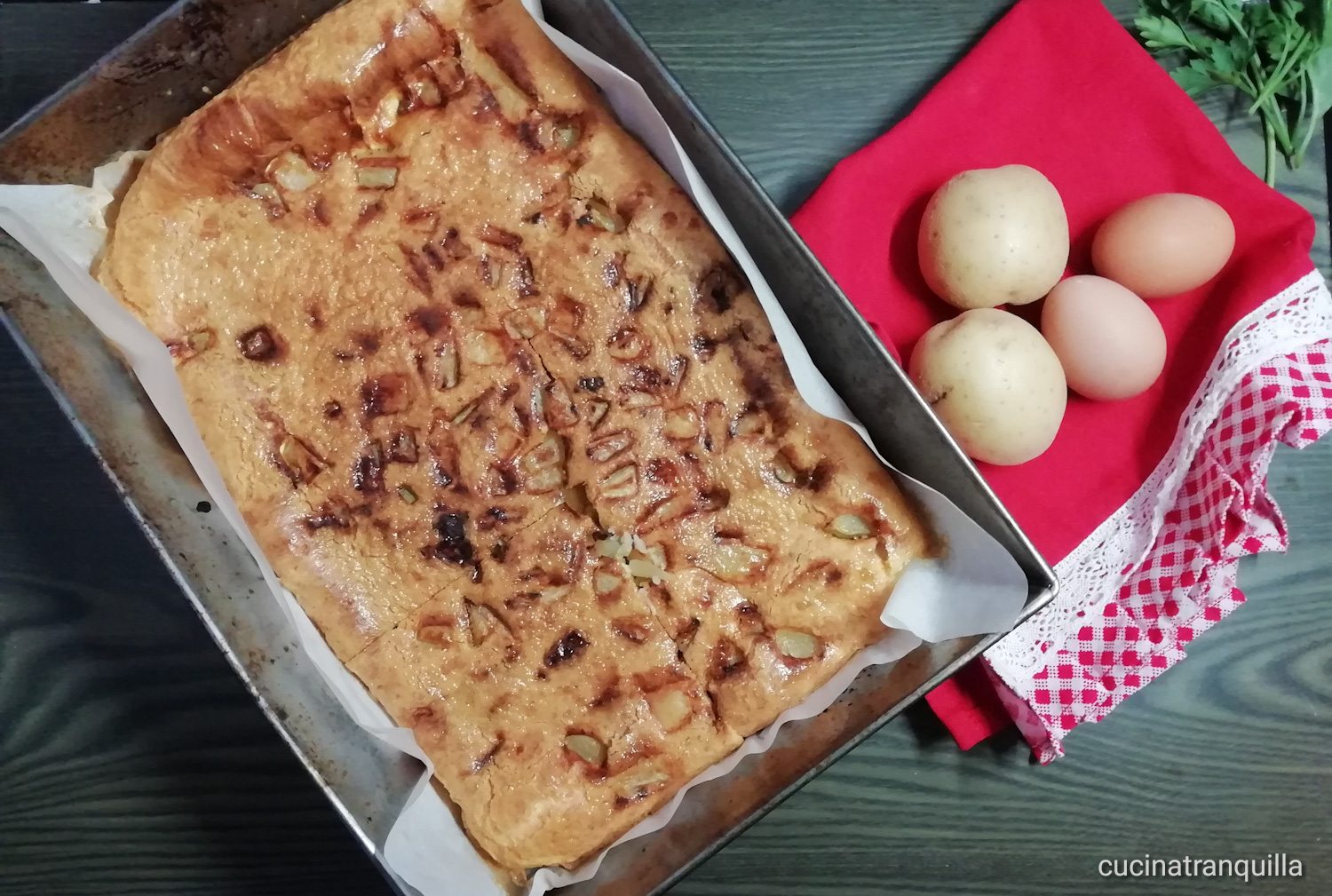 Frittata con patate al forno