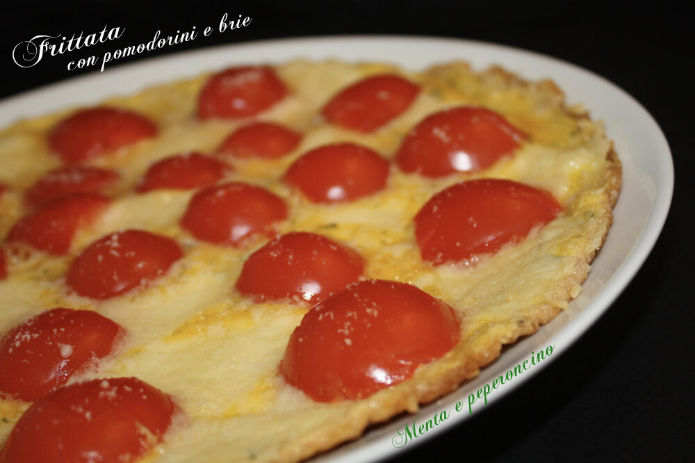 Frittata con pomodorini e brie