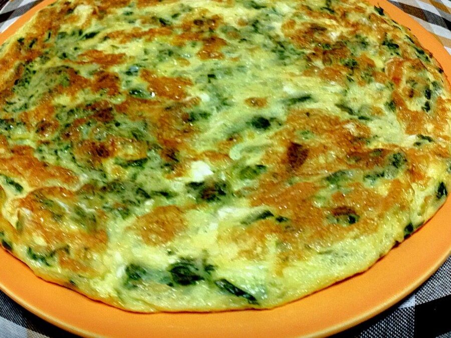 Frittata con prezzemolo 5 uova parmiggiano