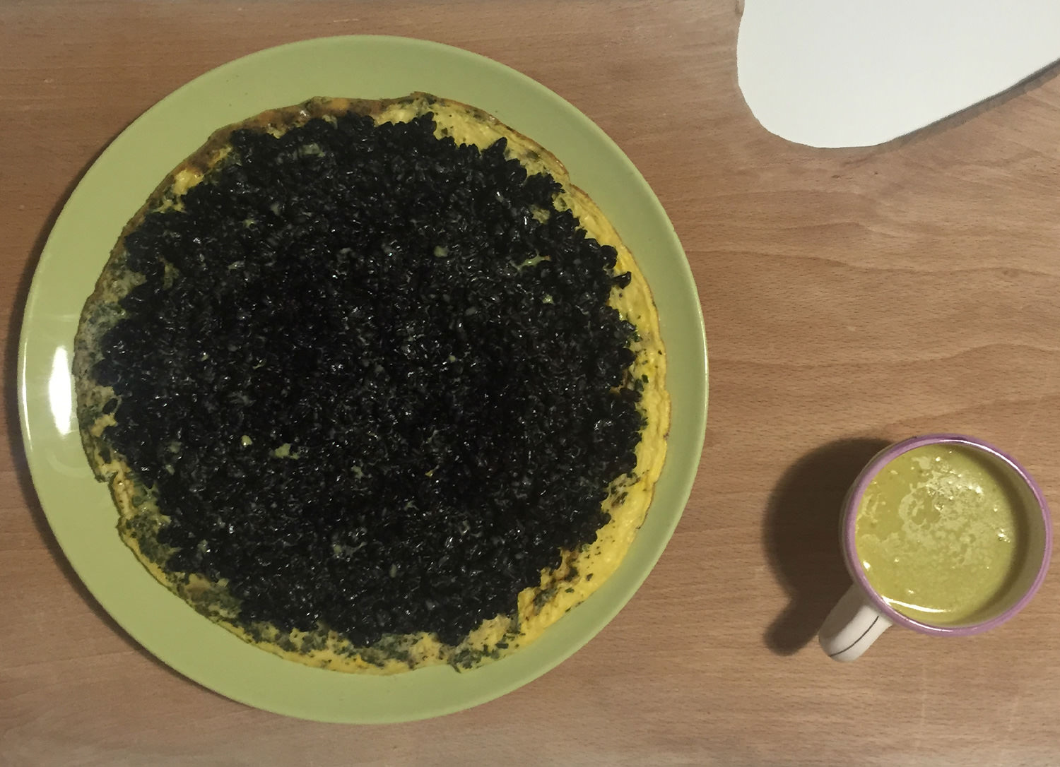 Frittata con riso e latte di cocco al curry