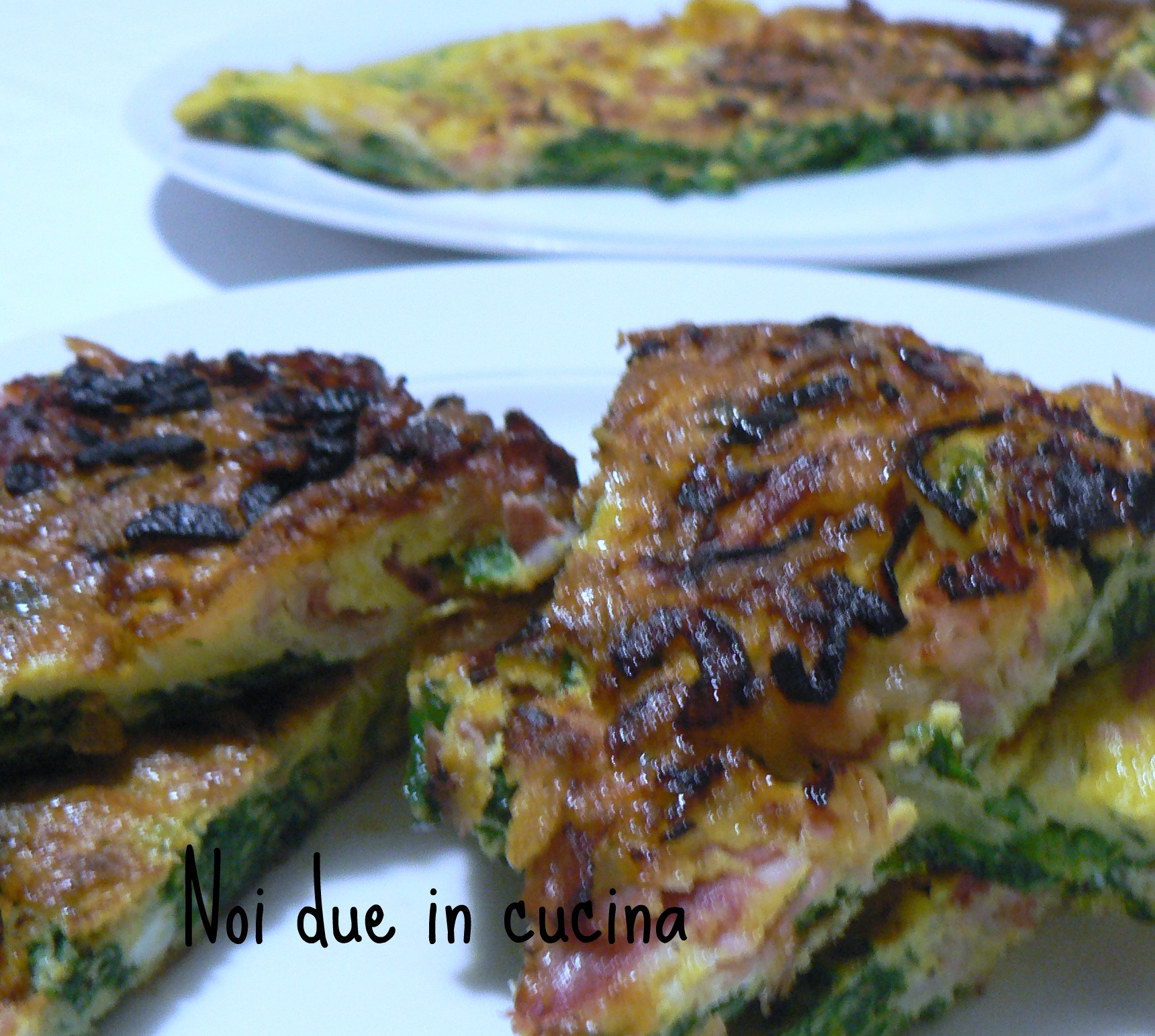 Frittata con spinaci e pancetta