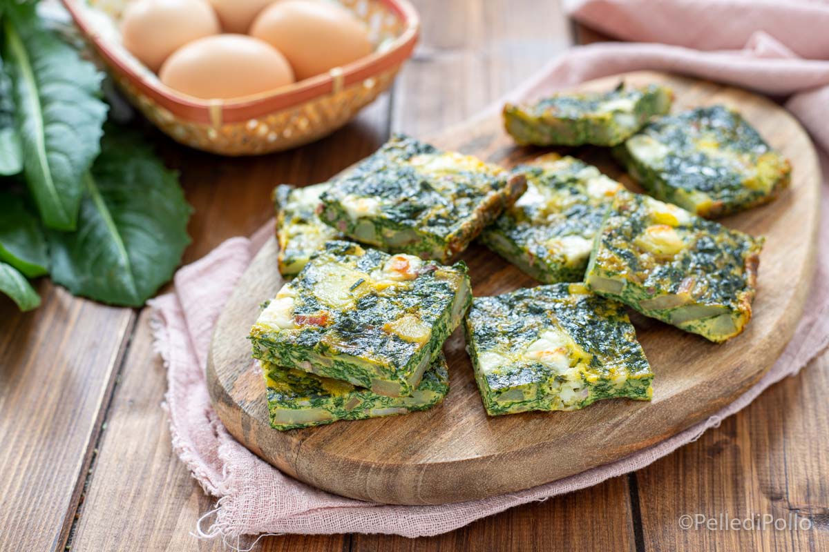 Frittata con spinaci e patate