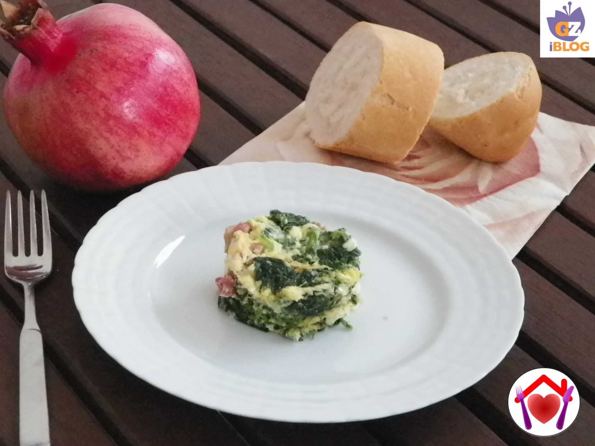 Frittata con spinaci