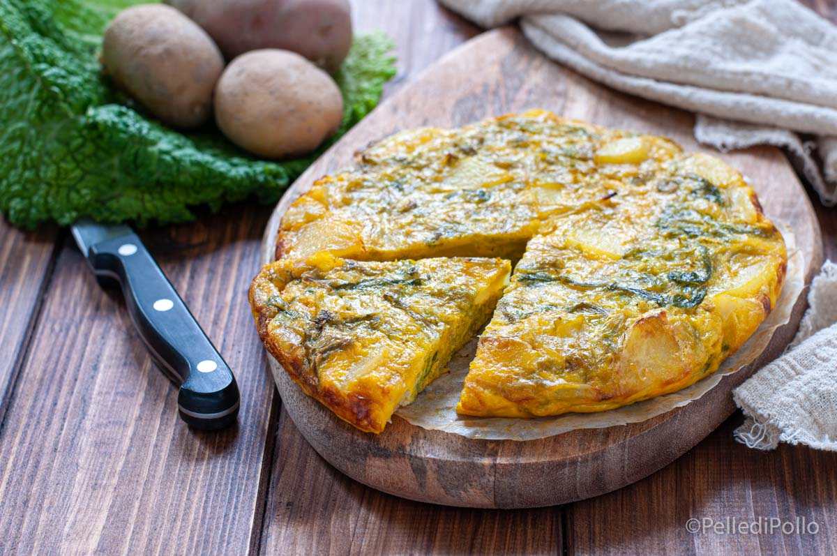 Frittata con verza e patate