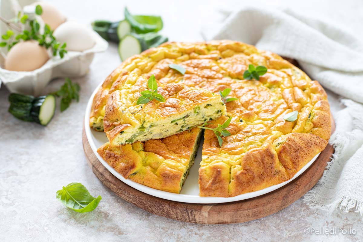 Frittata con zucchine e cipollotti