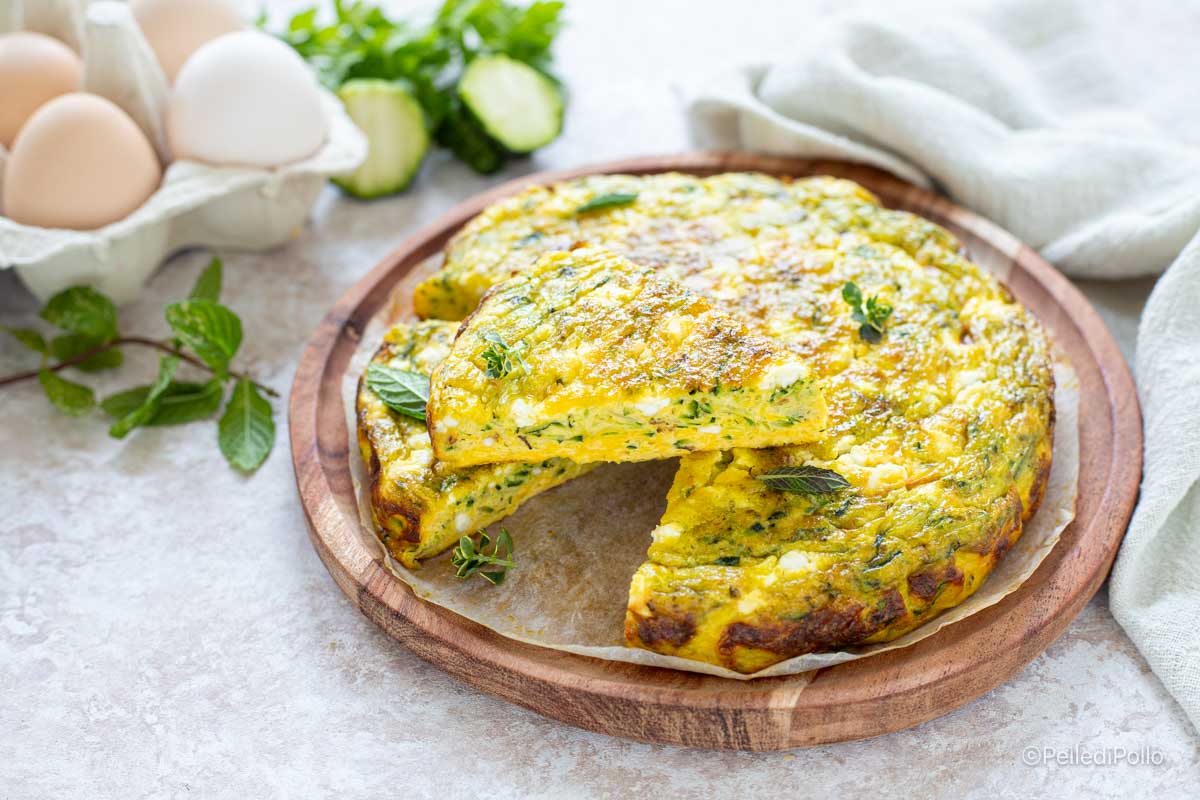 Frittata con zucchine e feta