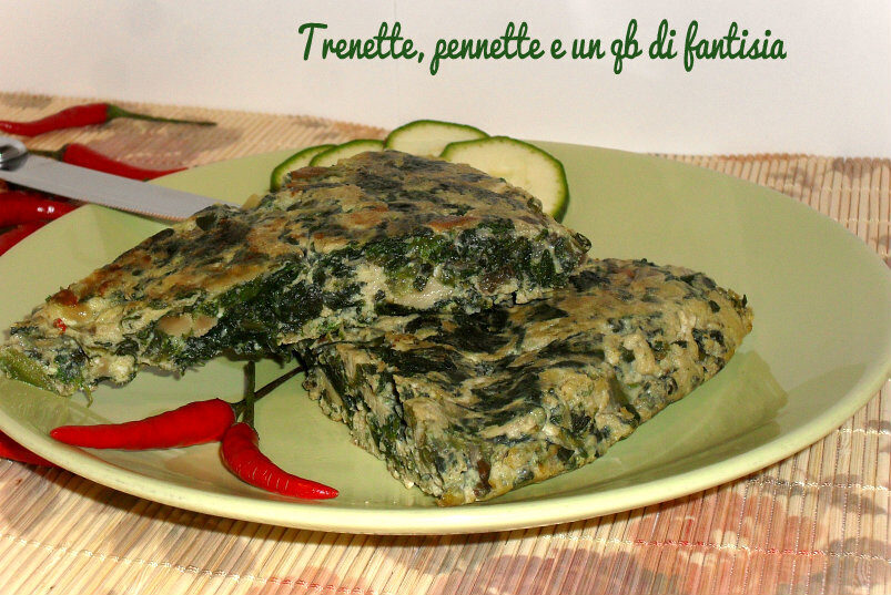 Frittata con zucchine e puntarelle piccante