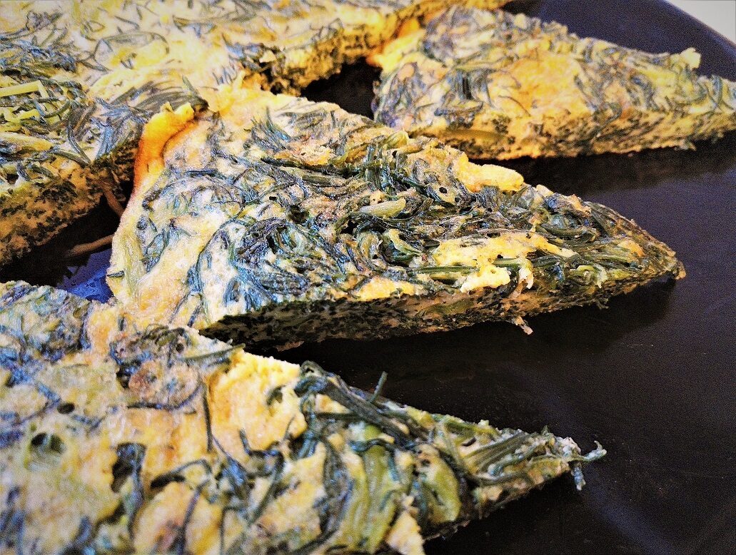 Frittata di agretti (barba dei frati)