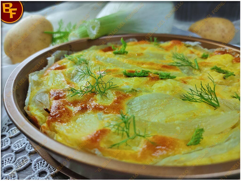 Frittata di albumi con patate e finocchi