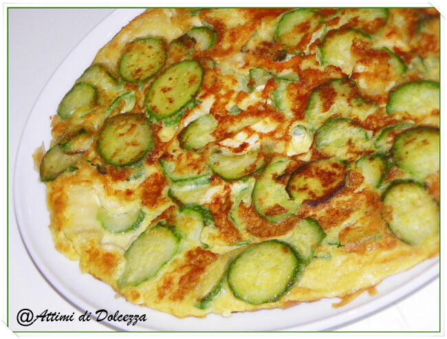 Frittata di albumi con zucchine e brie