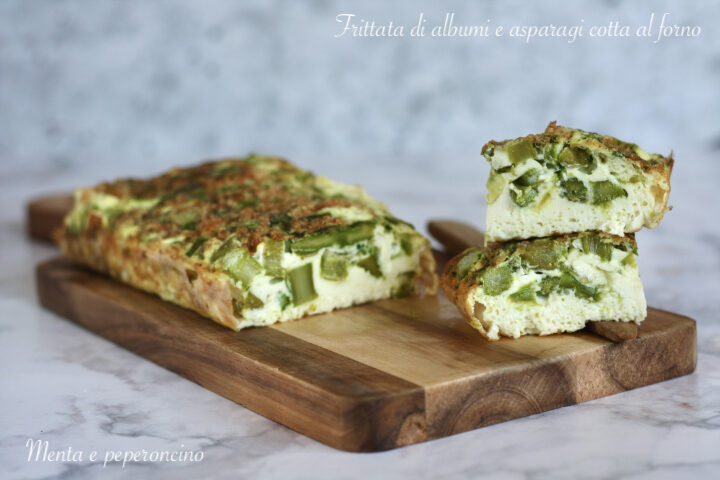 Frittata di albumi e asparagi cotta al forno