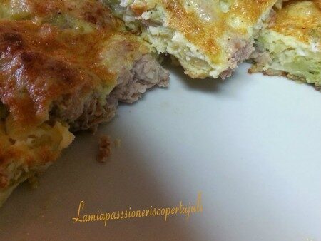 Frittata di broccoli e salsiccia Siciliana