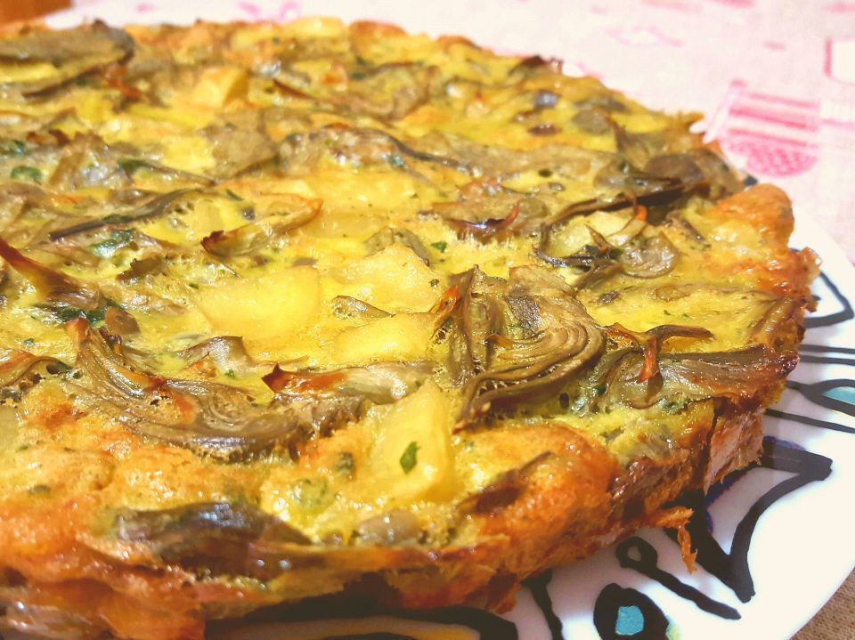FRITTATA DI CARCIOFI E PATATE