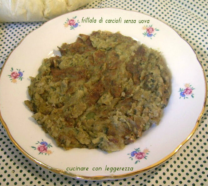 Frittata di carciofi senza uova