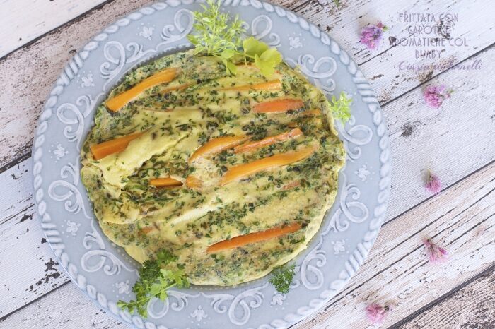Frittata di carote e erbe aromatiche col bimby