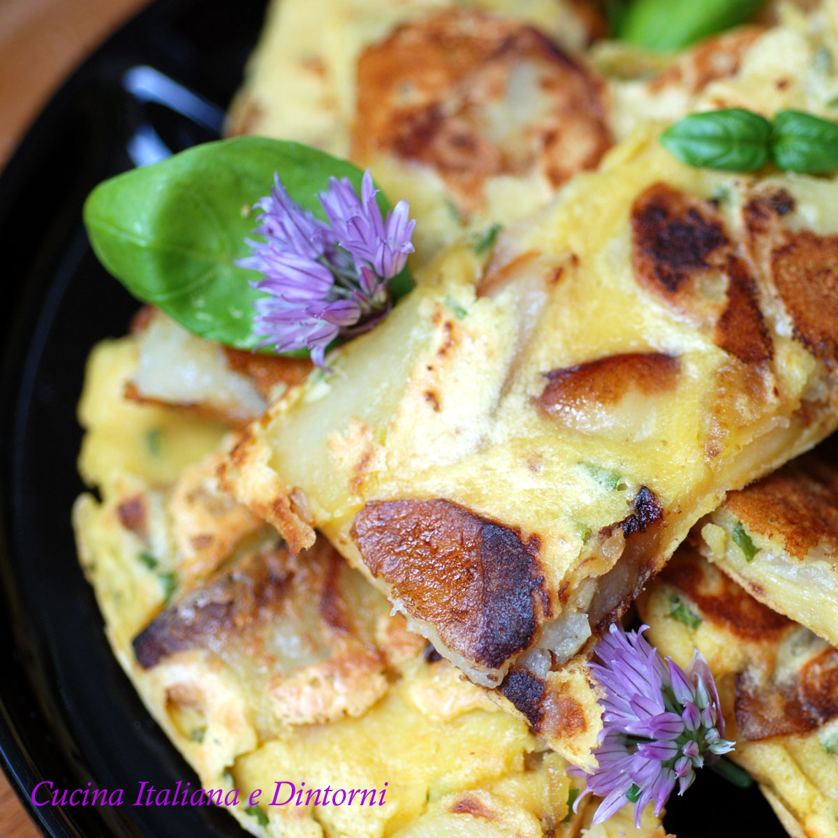 Frittata di ceci e patate agli aromi