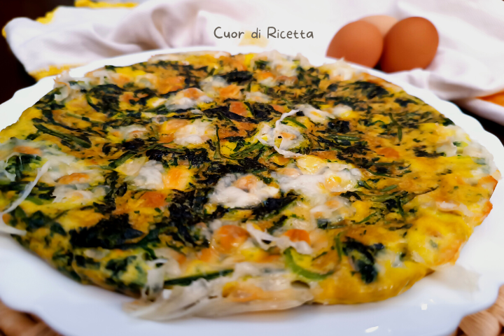 Frittata di cicoria al forno con scamorza