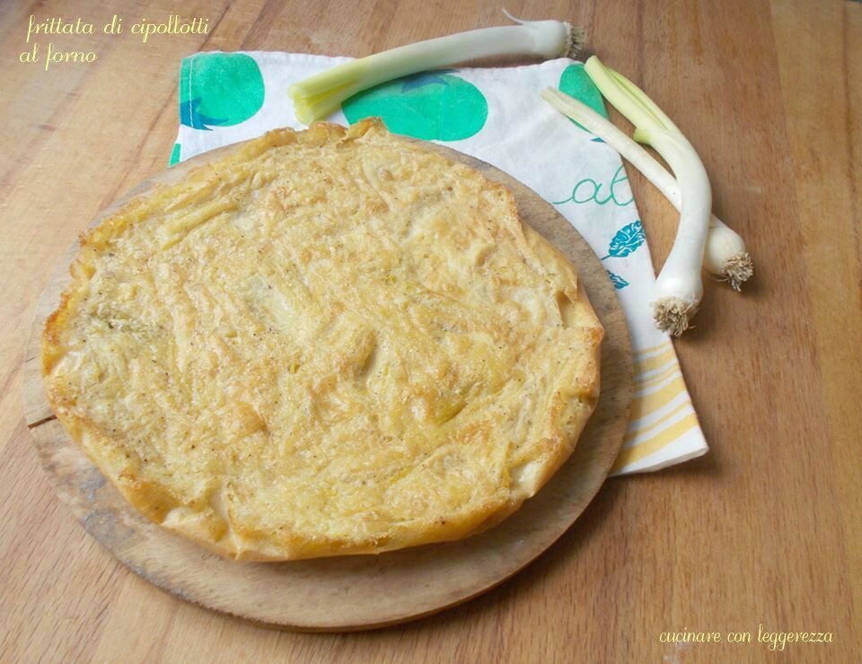 Frittata di cipollotti al forno