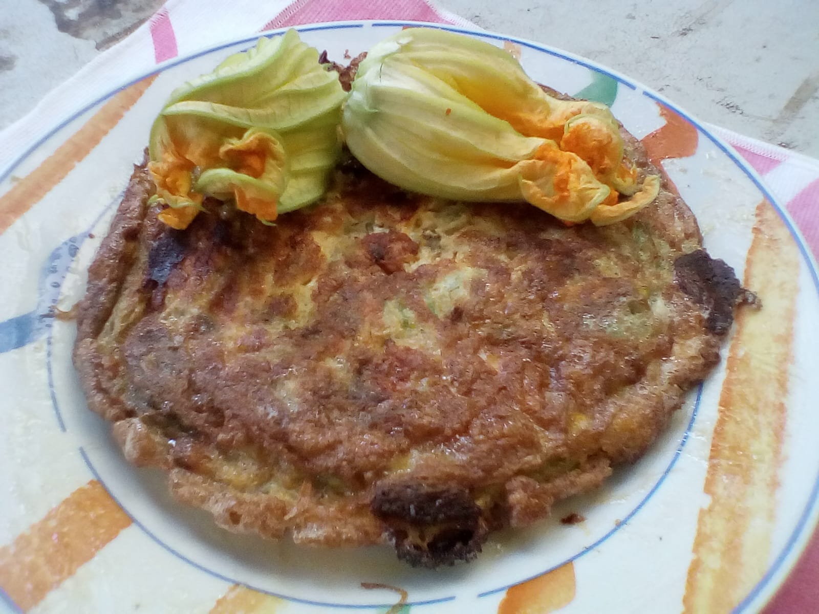 Frittata di fiori di zucca