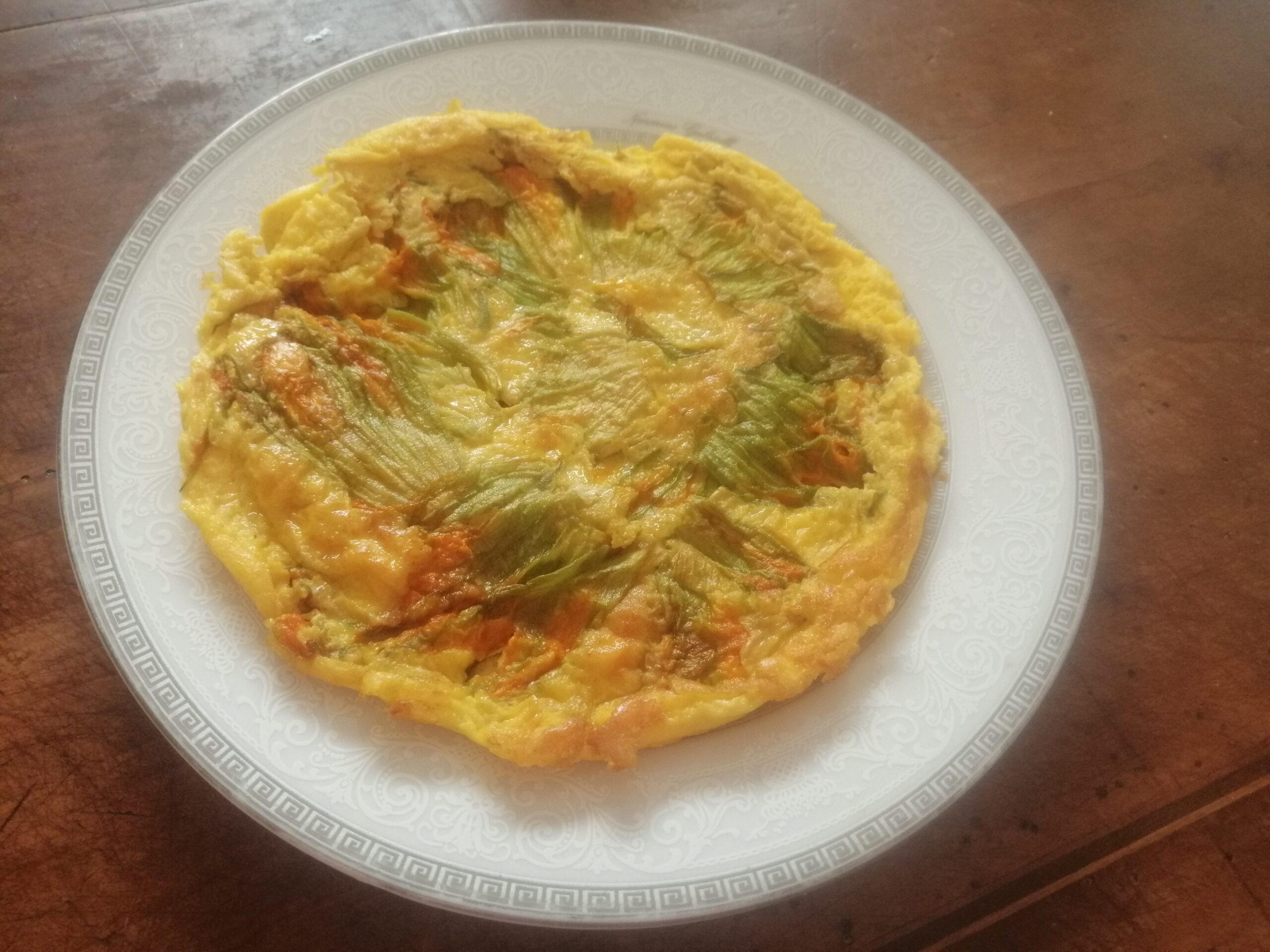 Frittata di fiori di zucca
