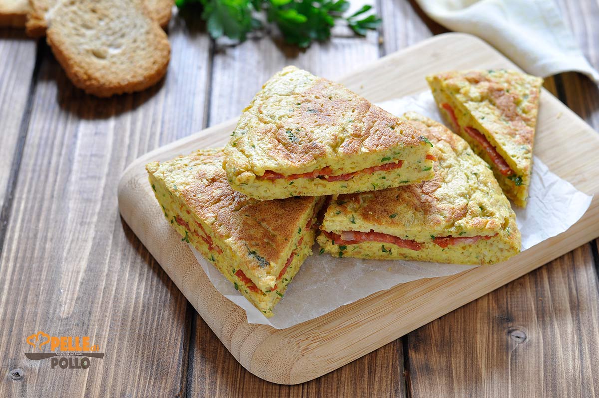 Frittata di pane e salame