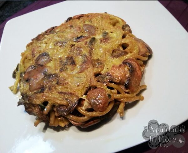 Frittata di pasta ai funghi