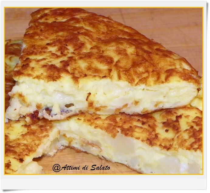 Frittata di patate e mozzarella