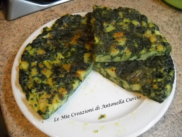 Frittata di patate e spinaci