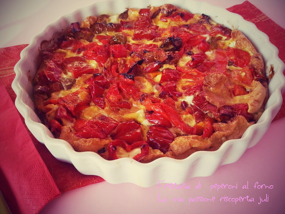 Frittata di peperoni al forno