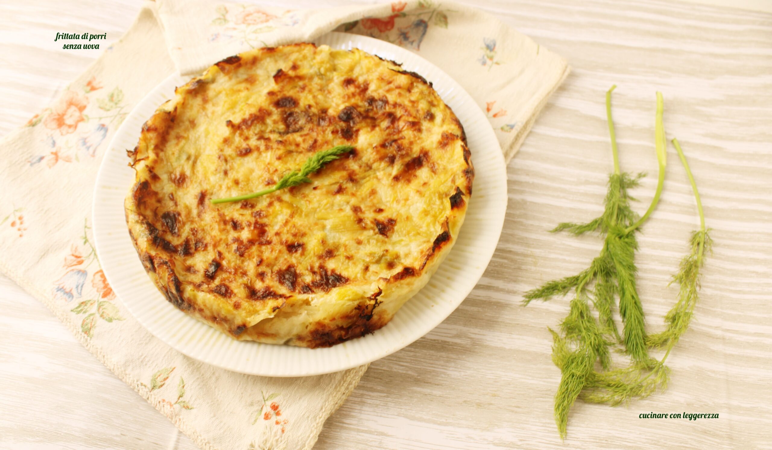 Frittata di porri senza uova